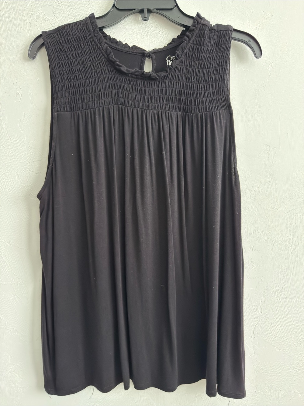 Croft & Barrow black sleeveless top
Size XXL